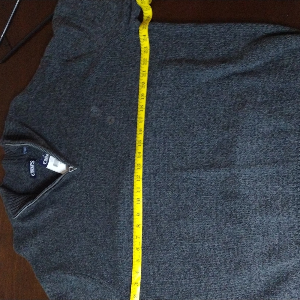 NWT Chaps 100% cotton charcoal zipper turtleneck sweater XL - Picture 4 of 5